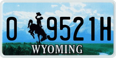 WY license plate 09521H