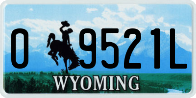 WY license plate 09521L