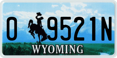 WY license plate 09521N