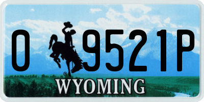 WY license plate 09521P