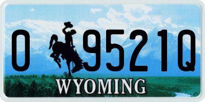 WY license plate 09521Q
