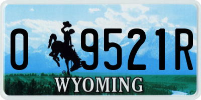 WY license plate 09521R