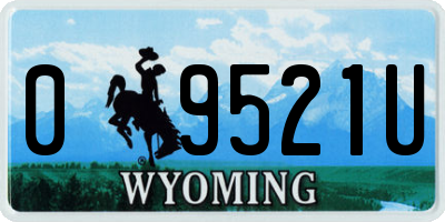 WY license plate 09521U