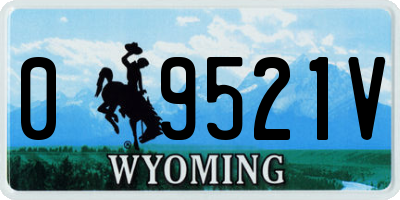WY license plate 09521V