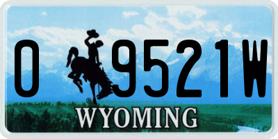 WY license plate 09521W