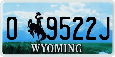 WY license plate 09522J
