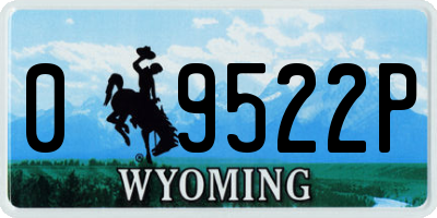 WY license plate 09522P