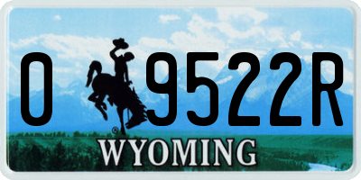 WY license plate 09522R