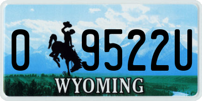 WY license plate 09522U