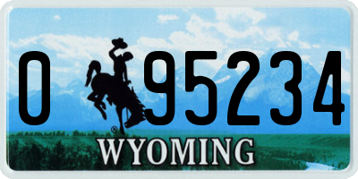 WY license plate 095234
