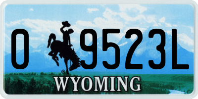 WY license plate 09523L