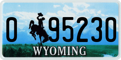 WY license plate 09523O