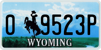 WY license plate 09523P