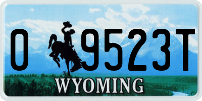 WY license plate 09523T