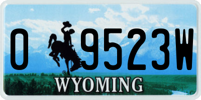 WY license plate 09523W