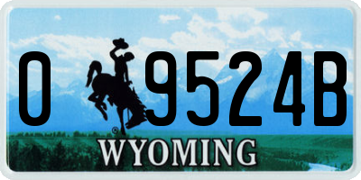 WY license plate 09524B