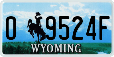 WY license plate 09524F