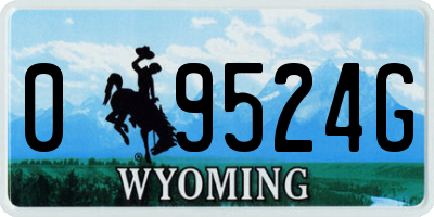 WY license plate 09524G