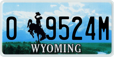 WY license plate 09524M
