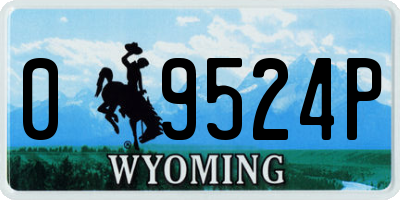 WY license plate 09524P