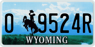 WY license plate 09524R