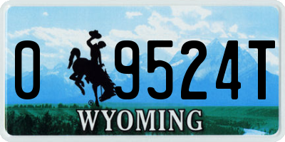 WY license plate 09524T