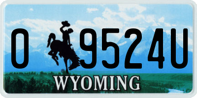 WY license plate 09524U