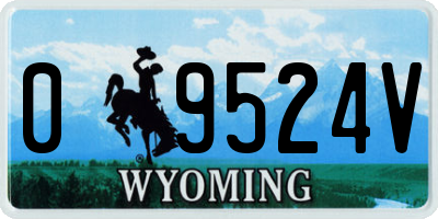 WY license plate 09524V