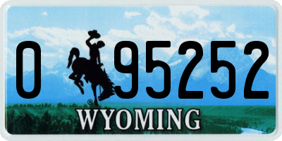 WY license plate 095252