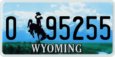 WY license plate 095255