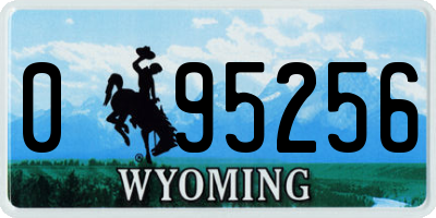 WY license plate 095256