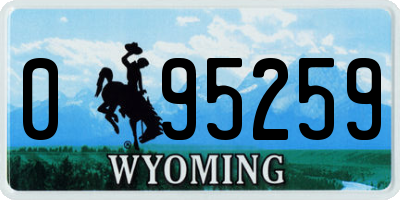 WY license plate 095259