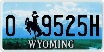 WY license plate 09525H
