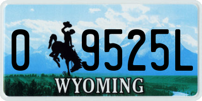 WY license plate 09525L