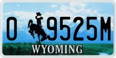 WY license plate 09525M