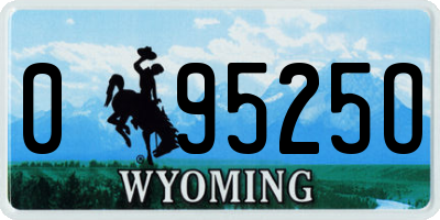 WY license plate 09525O