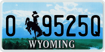 WY license plate 09525Q