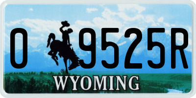 WY license plate 09525R