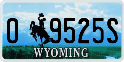 WY license plate 09525S
