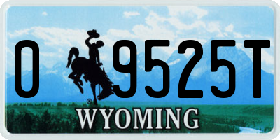 WY license plate 09525T