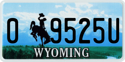 WY license plate 09525U
