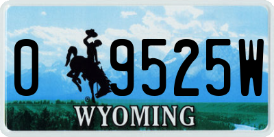 WY license plate 09525W
