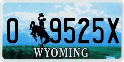 WY license plate 09525X