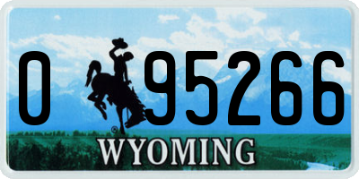 WY license plate 095266