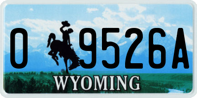 WY license plate 09526A
