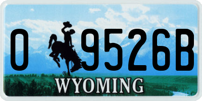 WY license plate 09526B