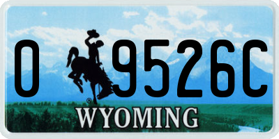 WY license plate 09526C