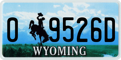 WY license plate 09526D