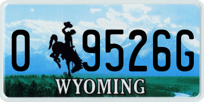 WY license plate 09526G
