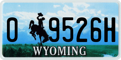 WY license plate 09526H